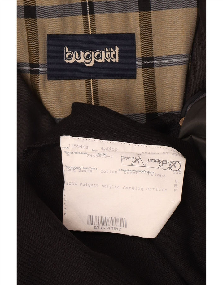 Cappotto Bugatti Uomo IT 54 2XL Cotone Nero