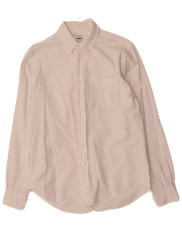 Camicia da uomo Aspesi taglia 39 15 1/2 cotone bianco medio