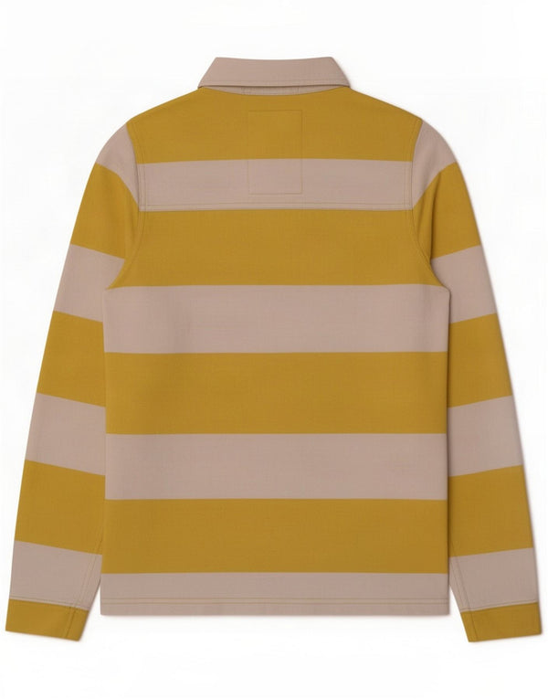 Polo da rugby a maniche lunghe da donna Fat Face UK 10 Small Yellow Striped