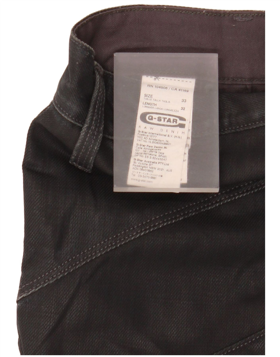 Pantaloni cargo slim da uomo G-Star W33 L32 cotone nero