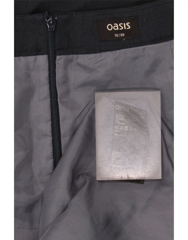 Gonna a tubino da donna Oasis UK 10 piccola W28 poliestere blu navy