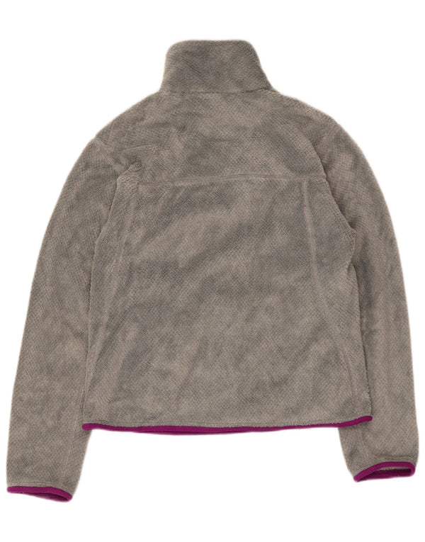 Maglione in pile da donna con collo con zip Patagonia UK 10 piccolo poliestere grigio