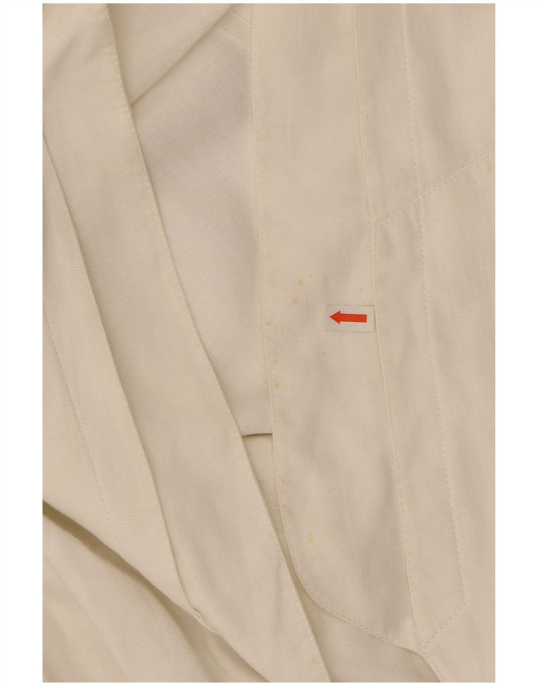 Giacca blazer corta da donna Claude Montana UK 12 Lino bianco medio