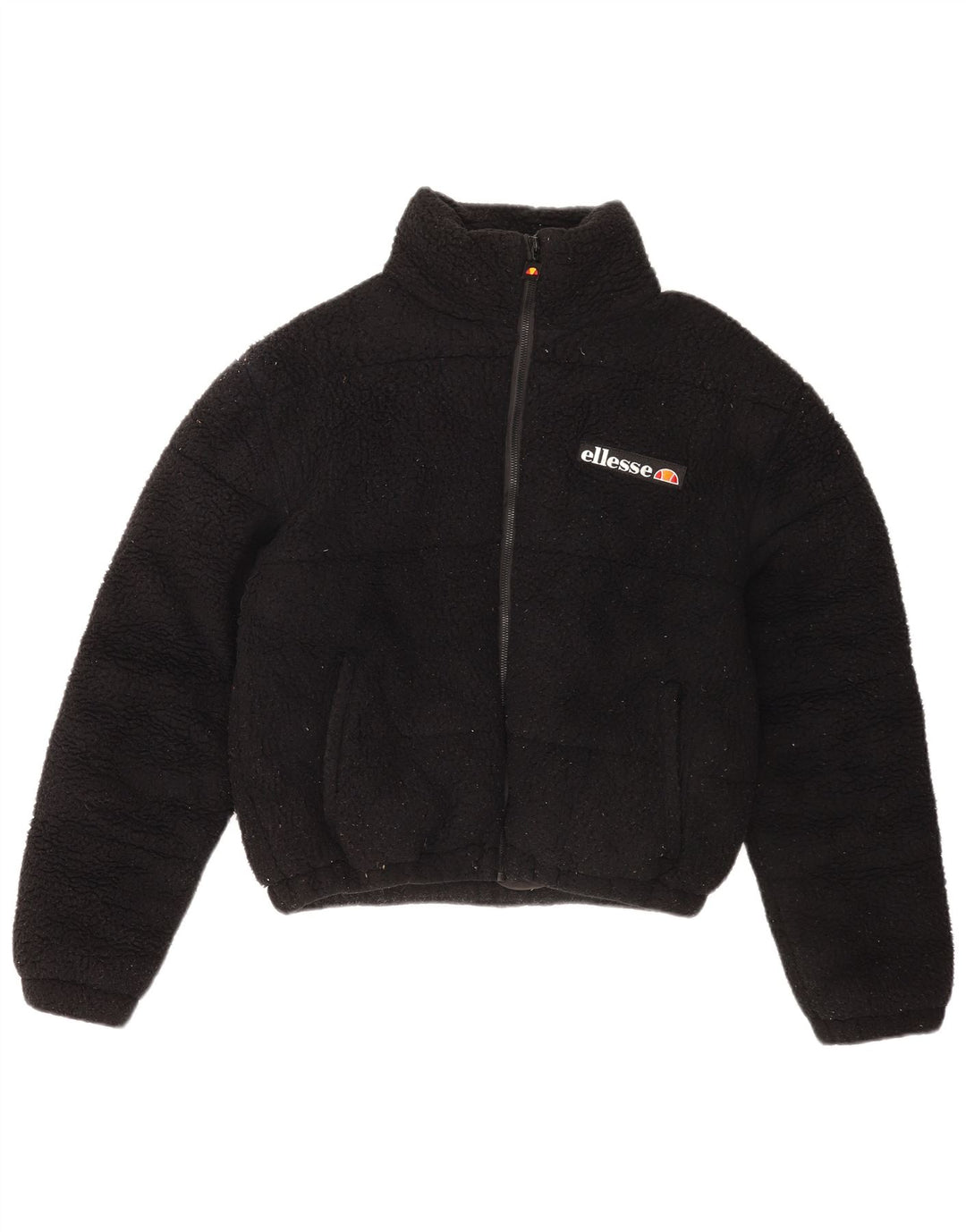 Giacca in pile oversize da donna Ellesse UK 8 Small Poliestere nero