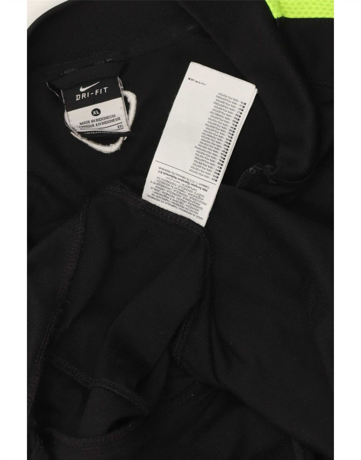 Giacca da tuta Nike Dri Fit da uomo XL in poliestere color block nero