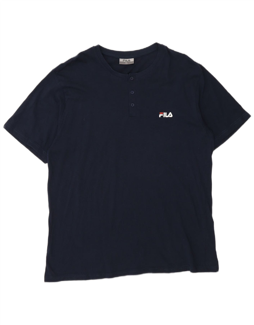 T-shirt Fila da uomo Top XL in cotone blu navy
