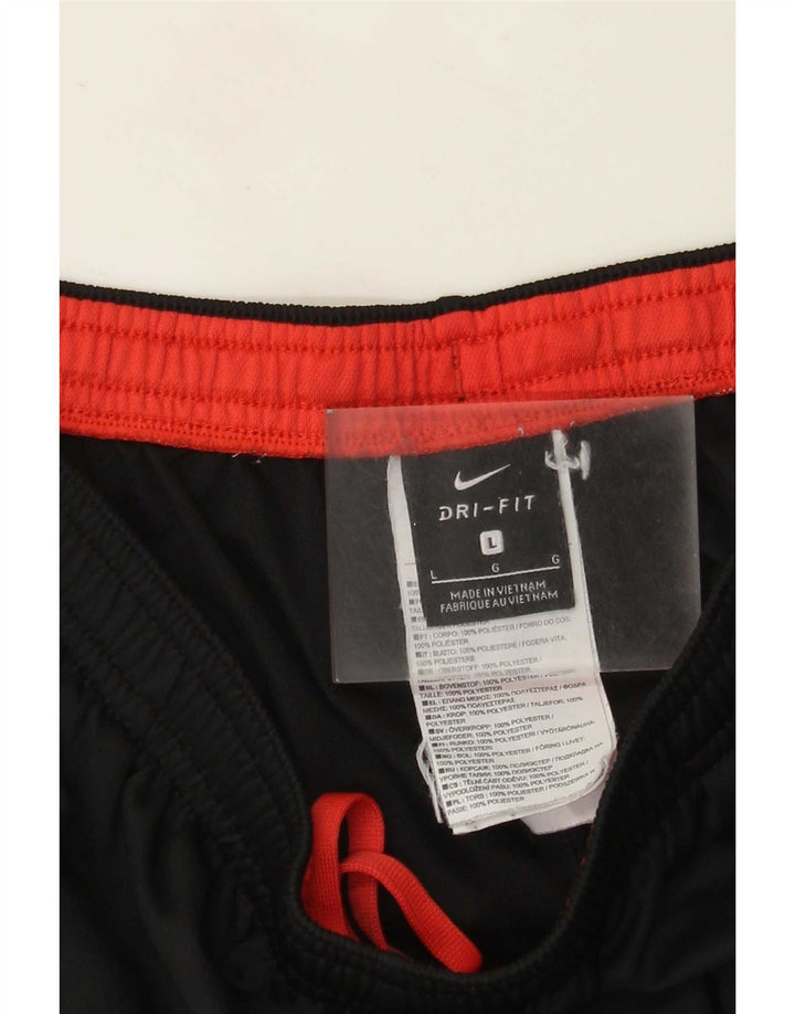 Pantaloni da tuta Nike Dri Fit da uomo, grandi, in poliestere color block nero