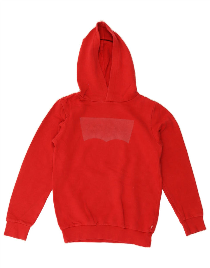 LEVI'S Boys Hoodie Jumper 11-12 Years Large Red Cotton Vintage Levi's and Second-Hand Levi's from Messina Hembry 