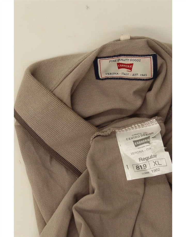 Polo Carrera da uomo XL in cotone marrone