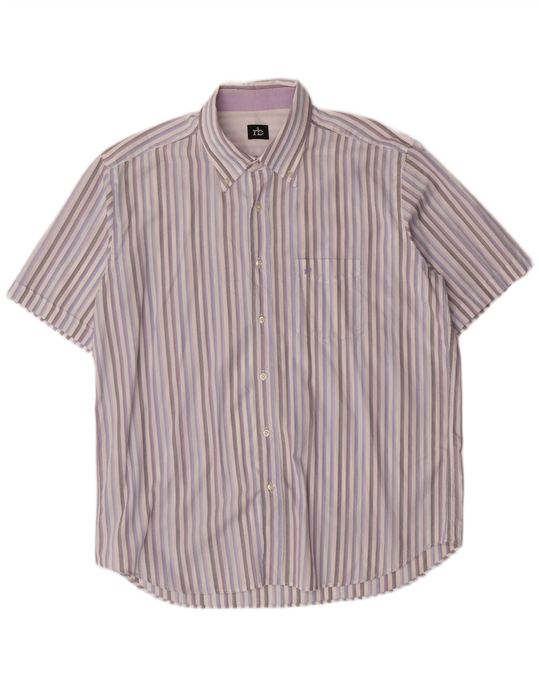 Camicia da uomo Roccobarocco taglia 46 18 1/2 XL a righe multicolore