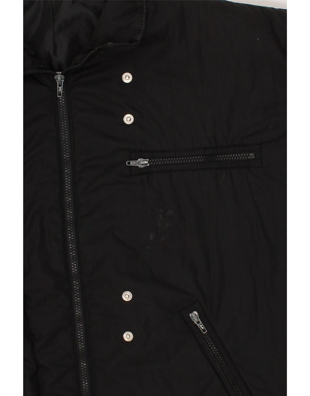 TREND Womens Bomber Jacket UK 14 Medium Black Vintage Trend and Second-Hand Trend from Messina Hembry 
