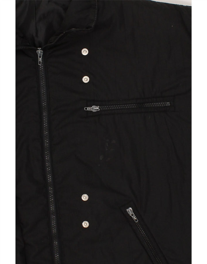 TREND Womens Bomber Jacket UK 14 Medium Black Vintage Trend and Second-Hand Trend from Messina Hembry 