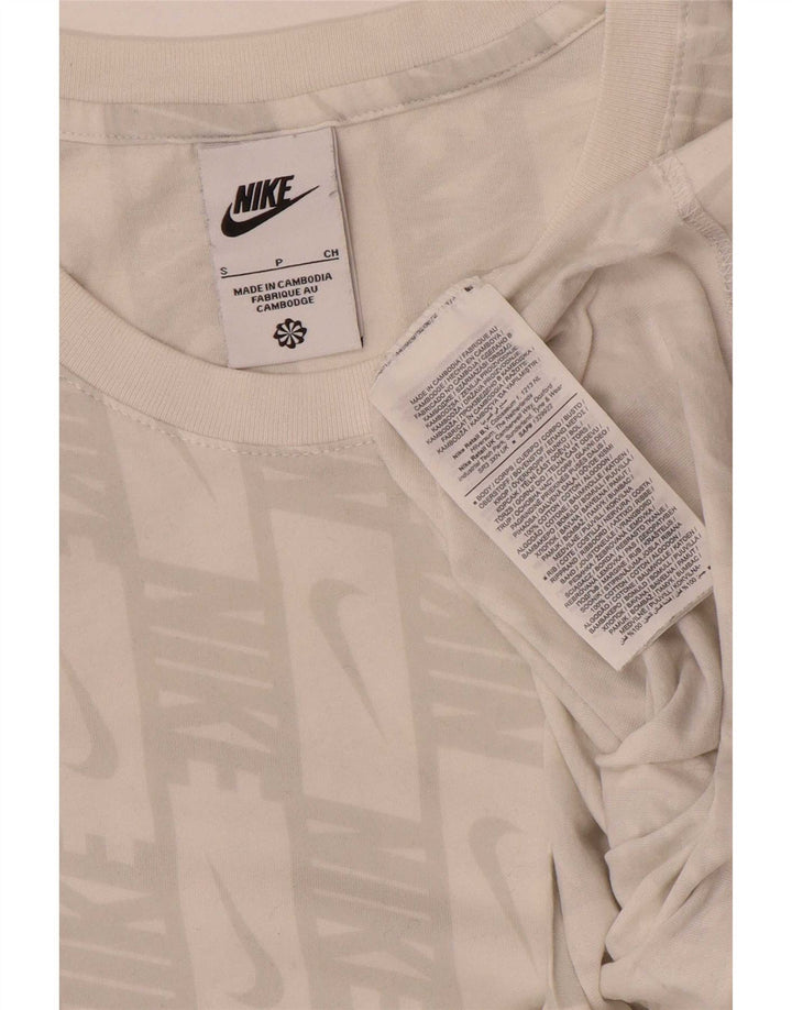T-shirt grafica da uomo Nike Top Small in cotone bianco