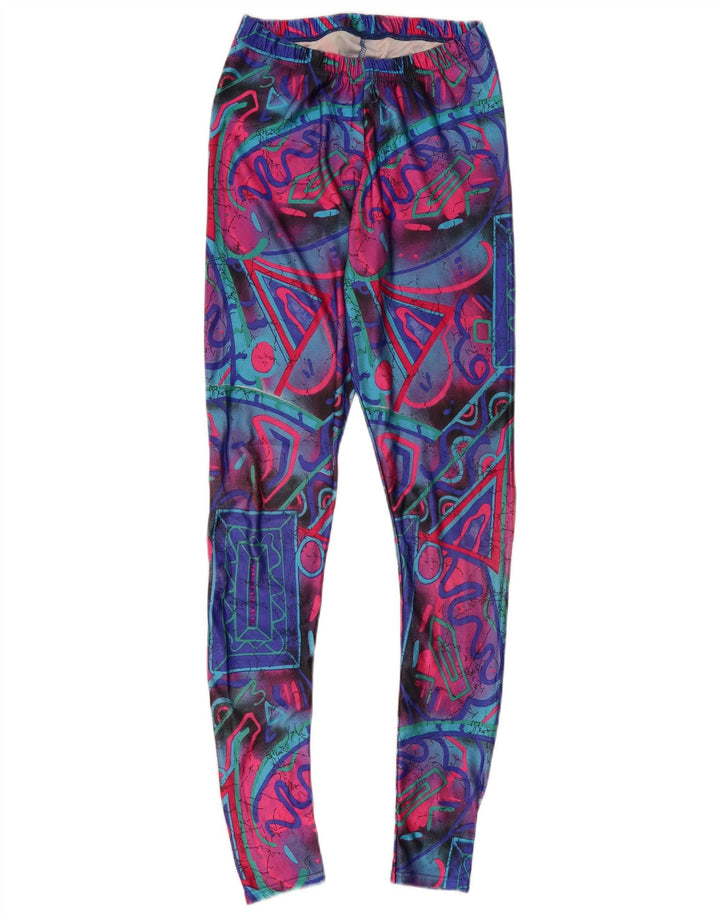 Leggings da donna VINTAGE UK 6 XS multicolore geometrico