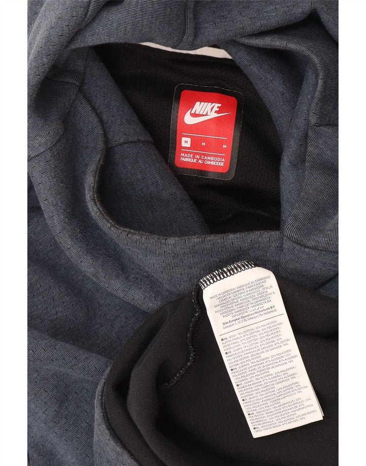 Felpa con cappuccio da uomo Nike, cotone medio blu navy