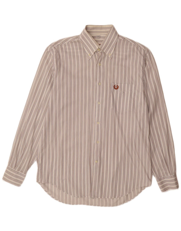 Camicia da uomo Gian Marco Venturi taglia 43 17 XL cotone a righe grigie