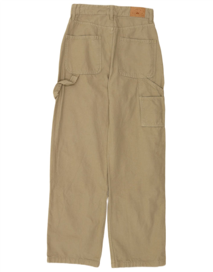 Pantaloni cargo dritti da donna Superdry W26 L30 cotone kaki