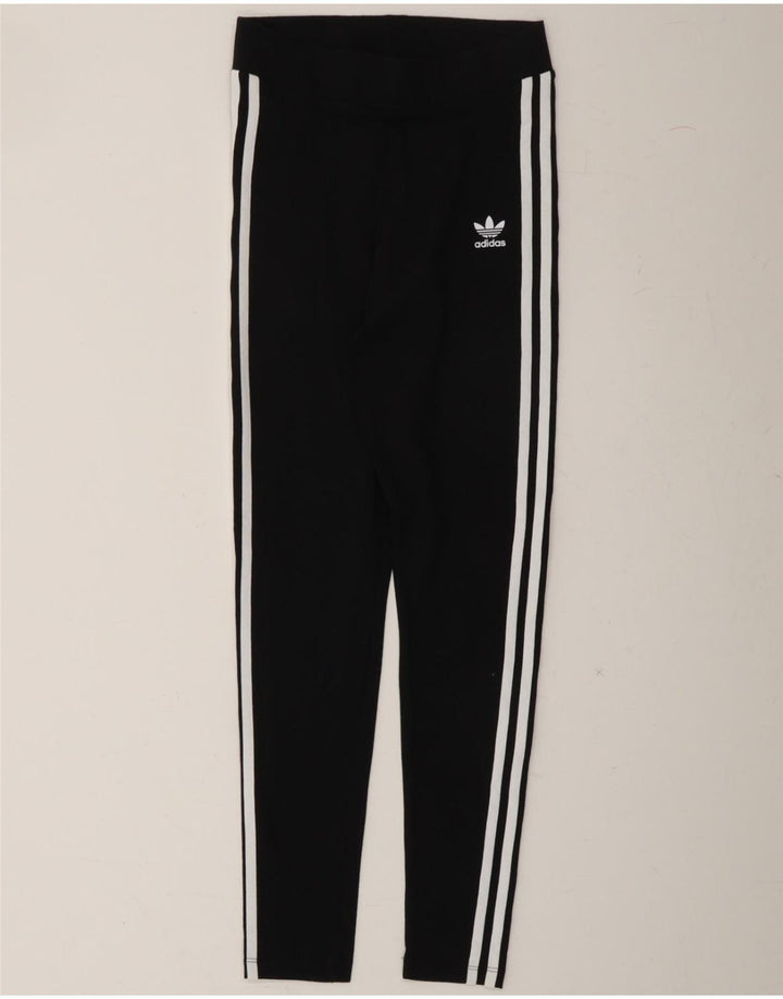 ADIDAS Womens Leggings UK 8 Small  Black Vintage Adidas and Second-Hand Adidas from Messina Hembry 