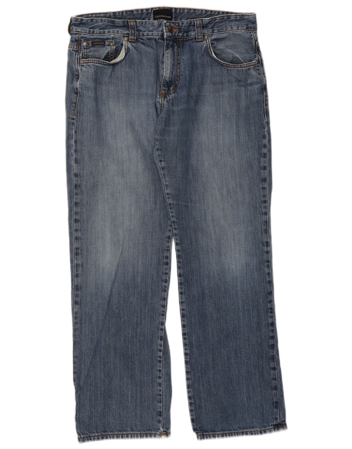CALVIN KLEIN Mens Straight Jeans W34 L30 Blue Cotton Vintage Calvin Klein and Second-Hand Calvin Klein from Messina Hembry 
