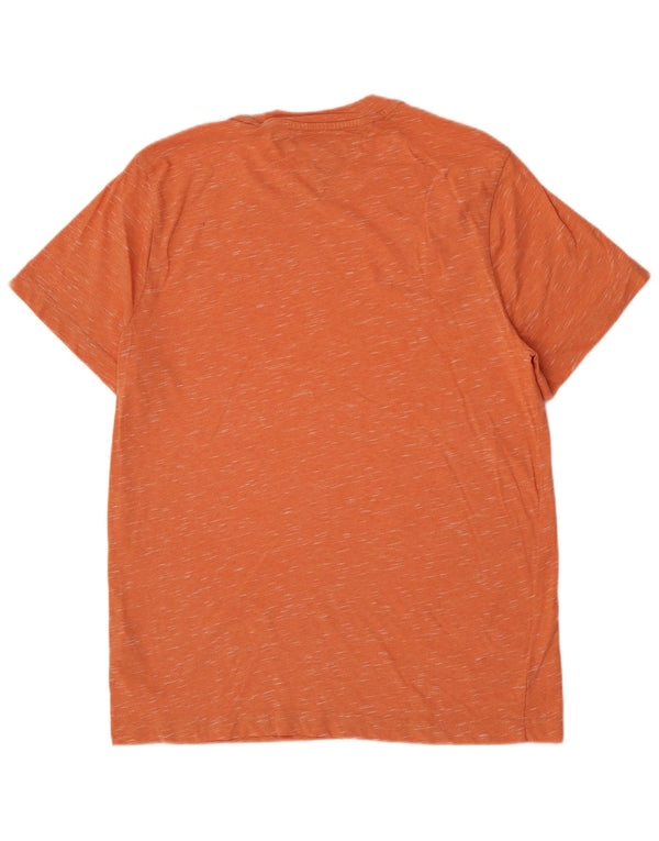 T-shirt da uomo Tommy Hilfiger Top grande in cotone chiazzato arancione