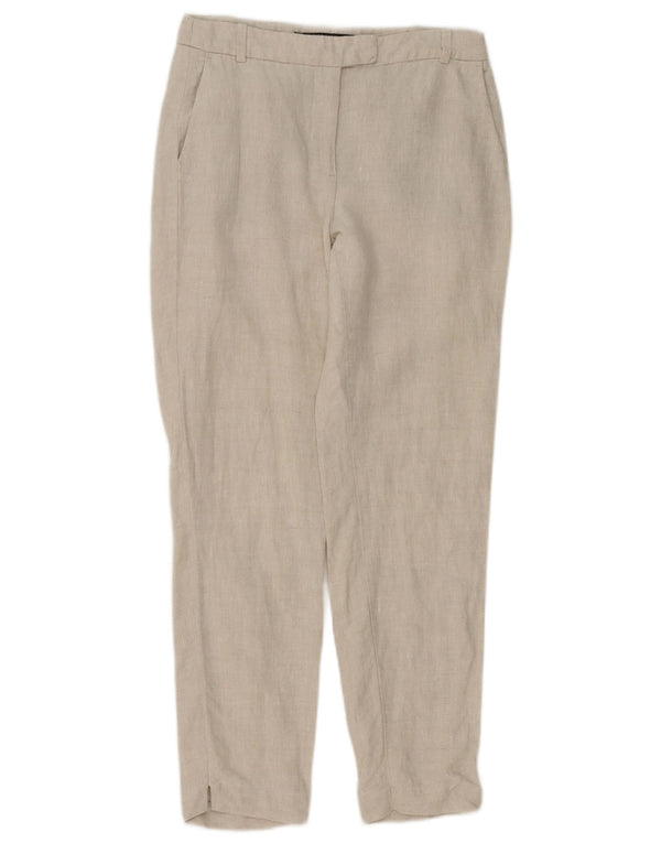Pantaloni chino slim da donna Zara EU 34 2XS W24 L26 Lino beige