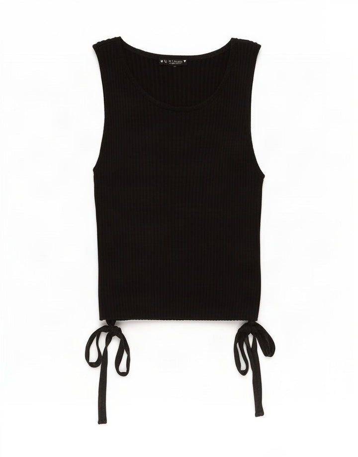 Canotta corta da donna Zara UK 14 grande nera