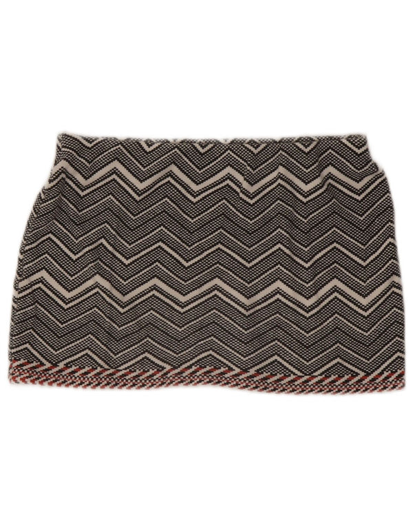 Minigonna Trafaluc da donna Zara media W28 Chevron grigio