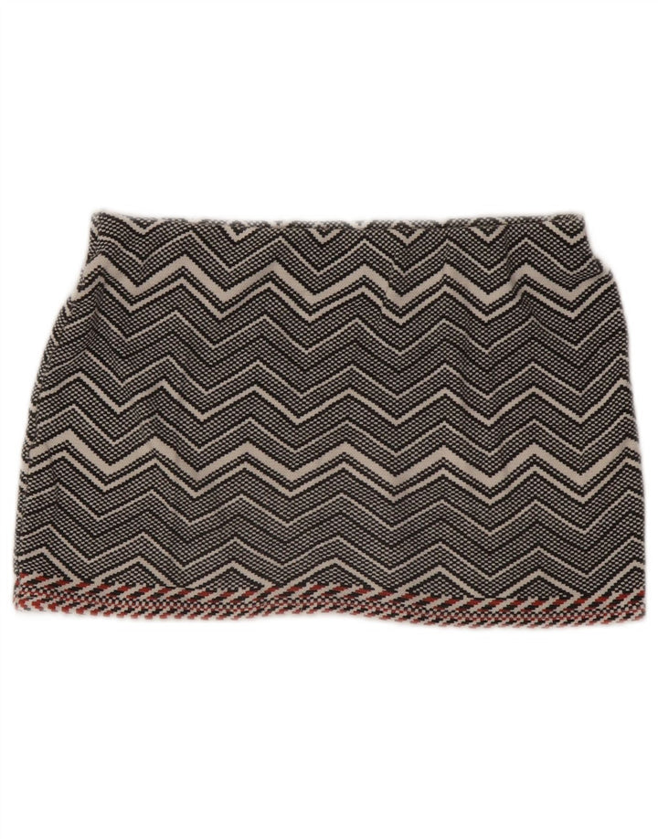 Minigonna Trafaluc da donna Zara media W28 Chevron grigio