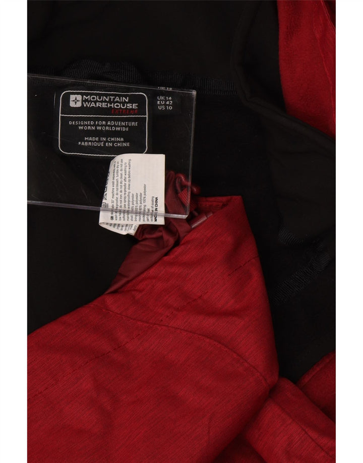 MOUNTAIN WAREHOUSE Giacca a vento con cappuccio da donna UK 14 Large Rossa