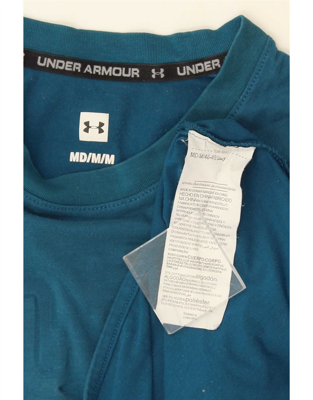 T-shirt grafica da uomo Under Armour Top in cotone blu medio
