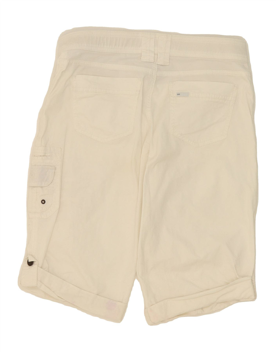 LEE Womens Bermuda Cargo Shorts US 10 Large W30 White Cotton Vintage Lee and Second-Hand Lee from Messina Hembry 