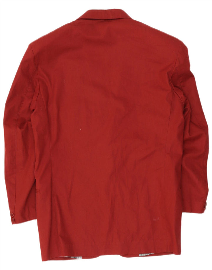 Giacca blazer da uomo a 2 bottoni Wampum UK 36 piccolo cotone rosso