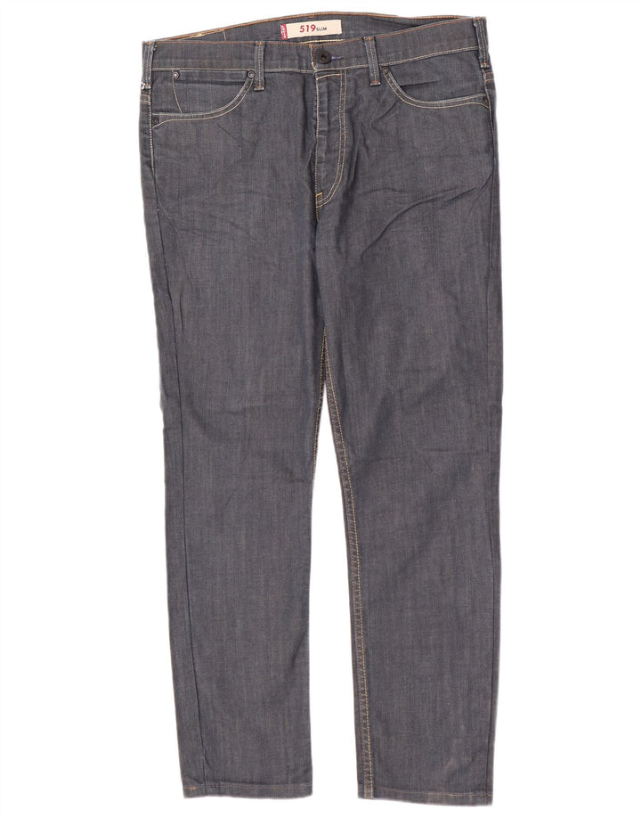 Jeans Levi's Uomo 519 Slim W36 L29 Cotone Blu Navy