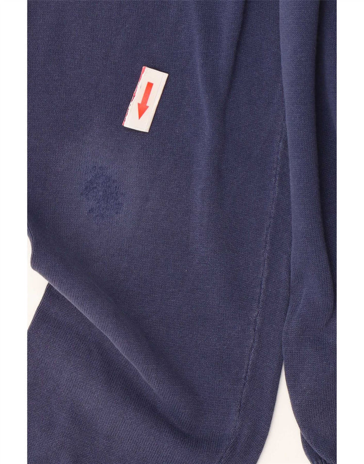 Maglione maglione girocollo da uomo Massimo Dutti in cotone blu navy medio