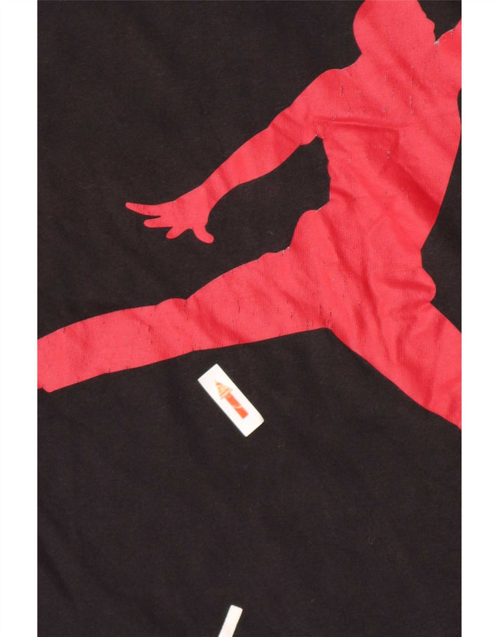 T-shirt grafica Jordan da ragazzo, 8-9 anni, piccola, in cotone nero
