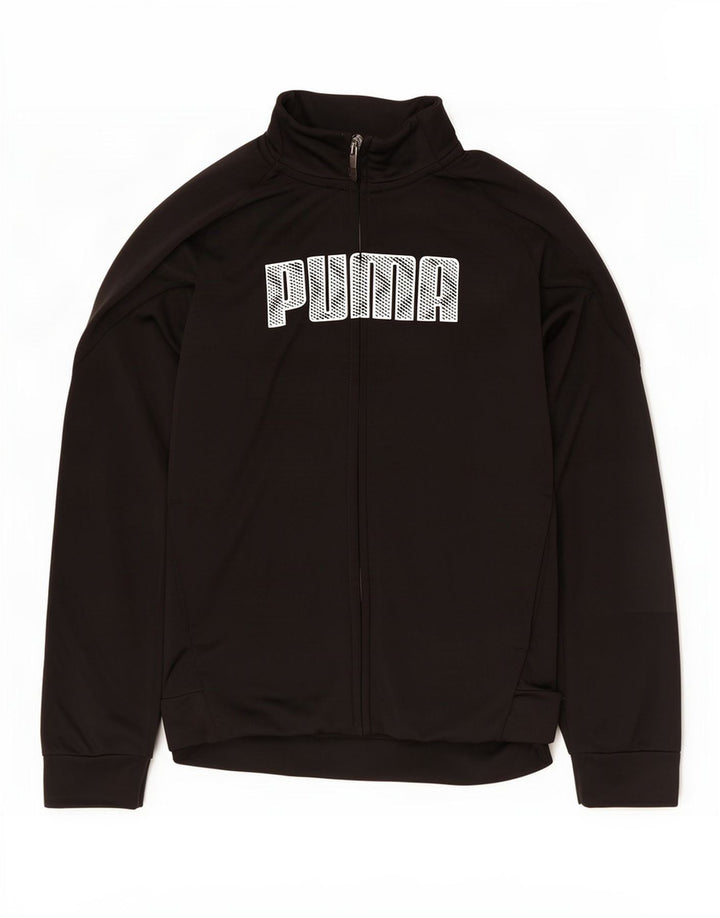 Giacca da ginnastica grafica da ragazzo Puma 11-12 anni nera