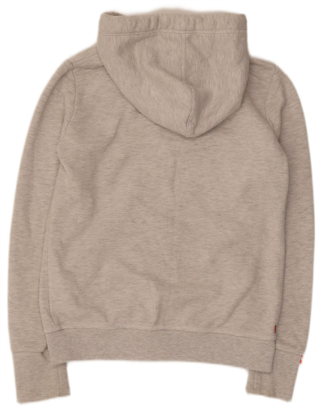 Maglione con cappuccio e zip da donna Superdry UK 14 Cotone chiazzato grigio medio