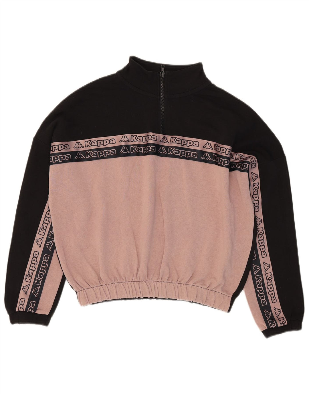 Felpa con grafica oversize da donna Kappa UK 10 piccola nera