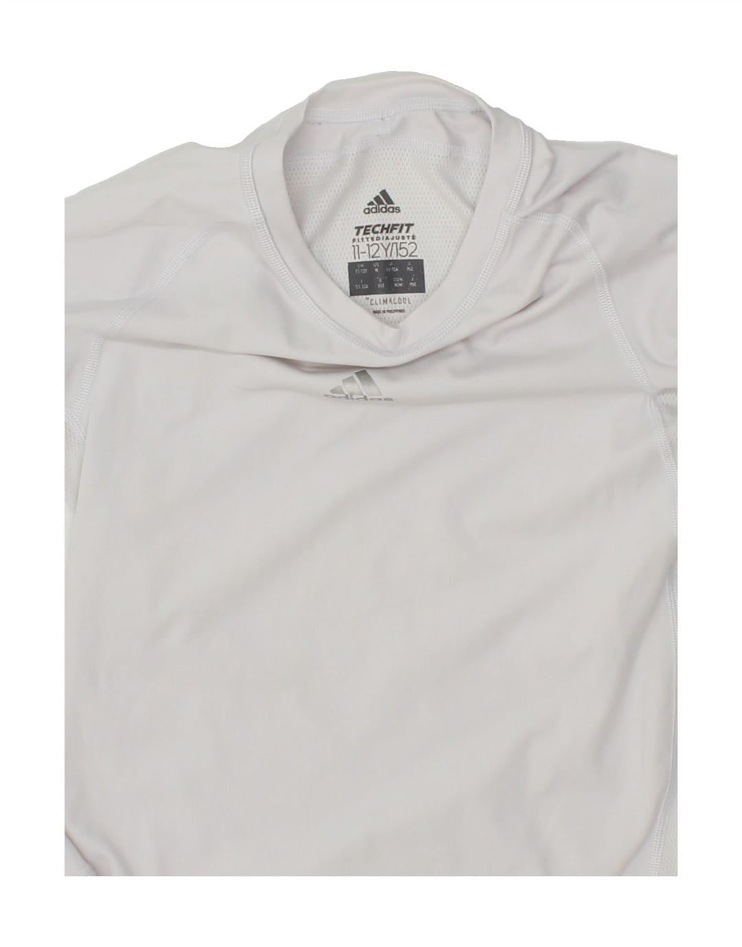 ADIDAS Boys Climacool Top Long Sleeve 11-12 Years White Polyester Vintage Adidas and Second-Hand Adidas from Messina Hembry 