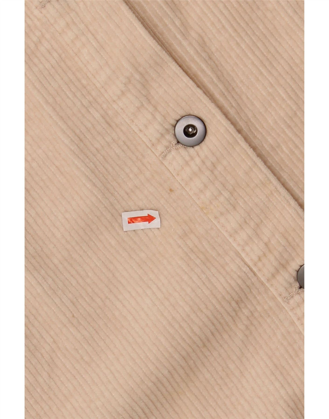 Camicia da donna oversize in velluto a coste ZARA UK 14 cotone bianco sporco medio