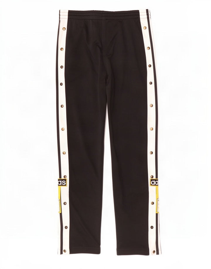Pantaloni da tuta grafica da uomo Adidas, poliestere color block medio nero