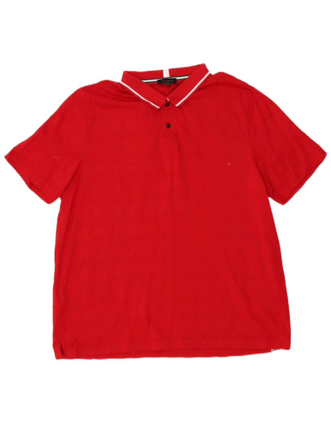Polo da uomo Ted Baker taglia 5 XL in cotone rosso