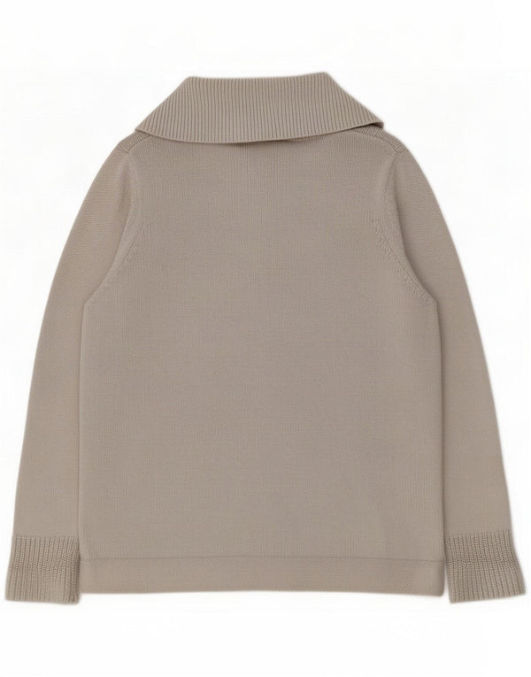 Maglione cardigan da donna Marks & Spencer UK 18 XL cotone grigio