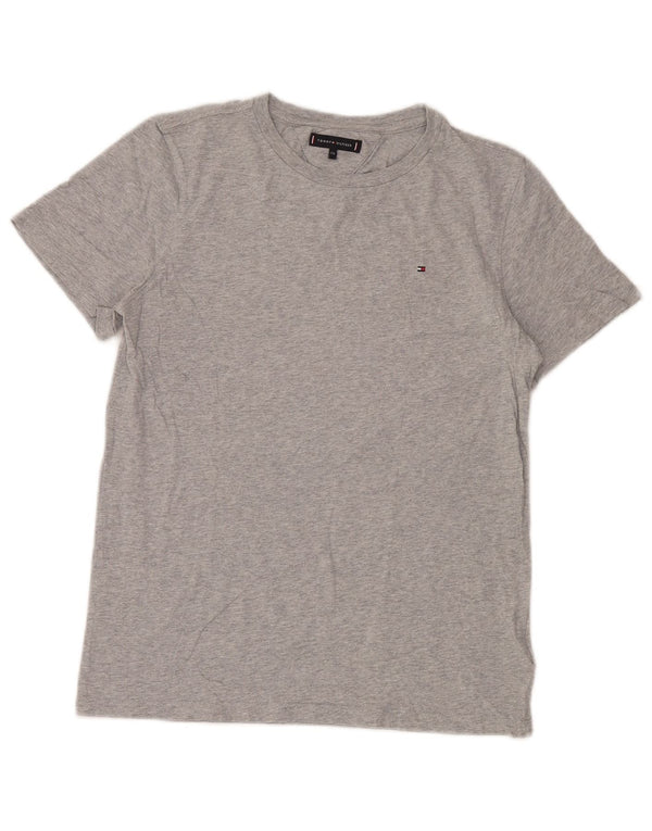 TOMMY HILFIGER T-shirt da ragazzo Top 15-16 anni Cotone mélange grigio