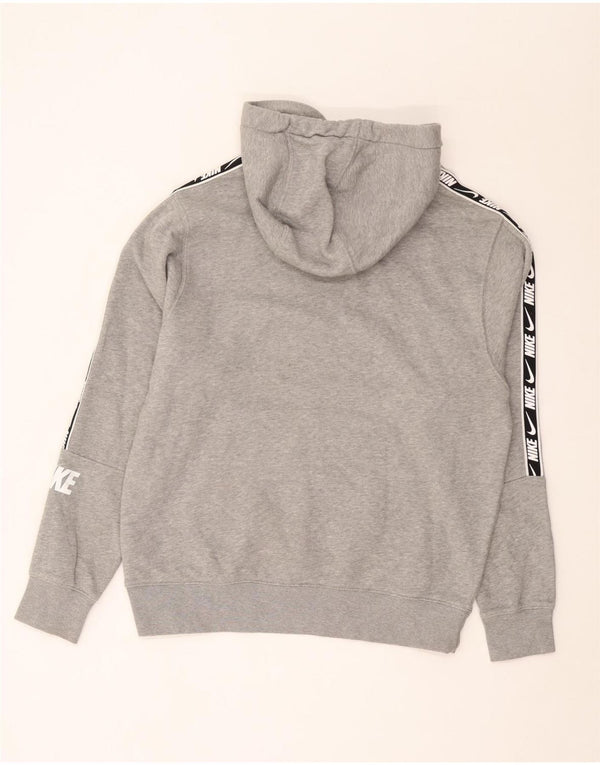 Felpa con cappuccio Nike da uomo con vestibilità grafica standard, cotone grigio medio screziato