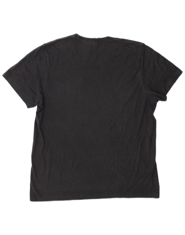 T-shirt grafica da uomo Adidas Top grande in cotone grigio