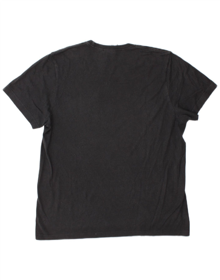 T-shirt grafica da uomo Adidas Top grande in cotone grigio