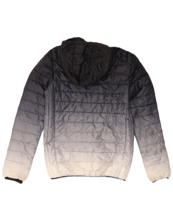 ELLESSE Giacca imbottita con cappuccio da uomo UK 34 XS Poliestere color block blu navy