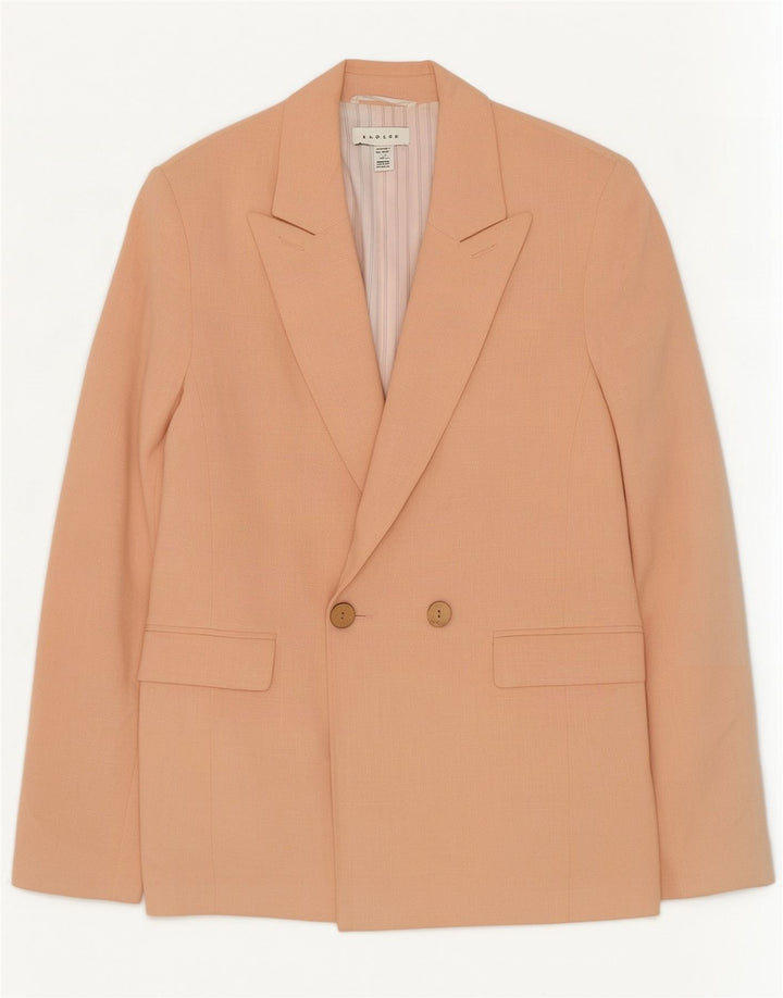 Giacca blazer doppiopetto da donna Topshop UK 10 piccola viscosa rosa