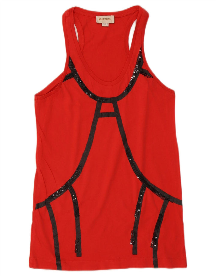 Canotta da donna Diesel UK 12 Colorblock rosso medio